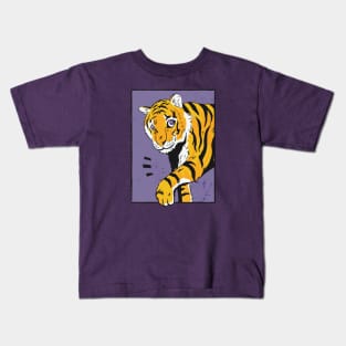 Cute Tiger Cub Vintage Illustration Kids T-Shirt